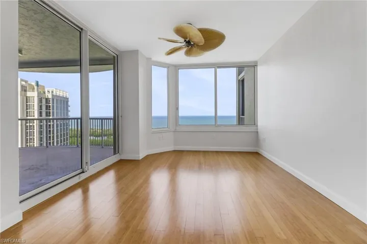 Bedroom facing West and South w/access to balcony