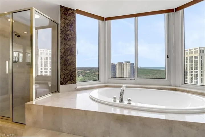 Soaking tub with Southern view
