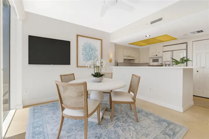 Virtually staged breakfast room