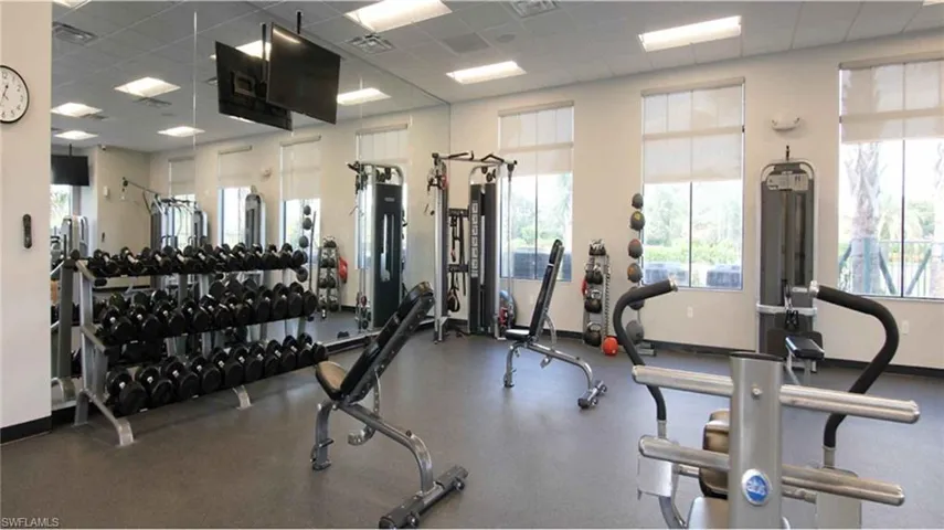 Gym with a drop ceiling