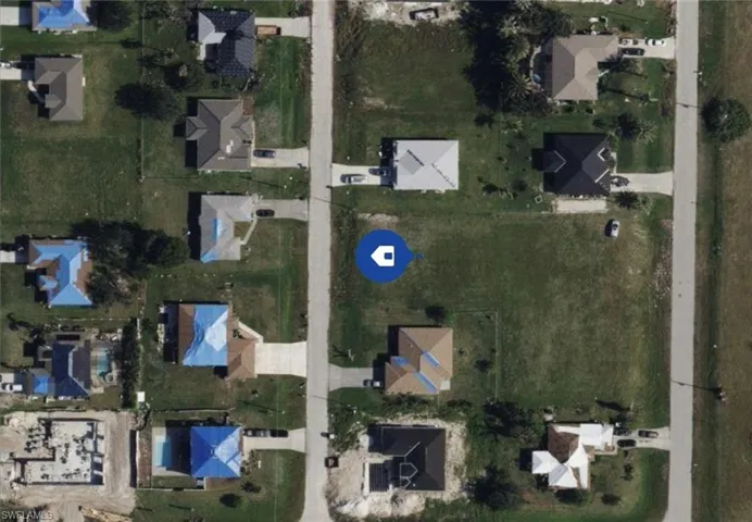 Birds eye view of property