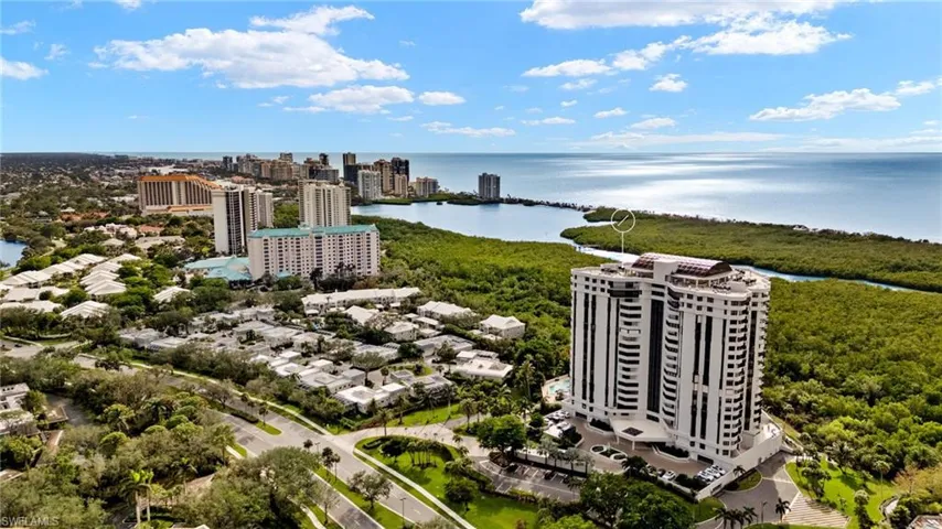 View of urban area featuring a large body of water