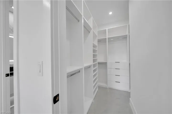 View of walk in closet