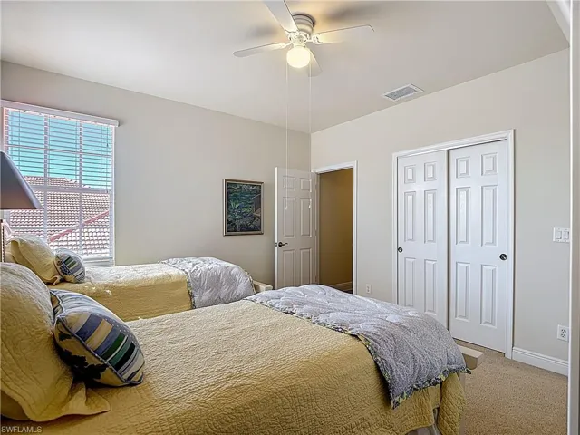 Upstairs Guest Bedroom with walk in closet