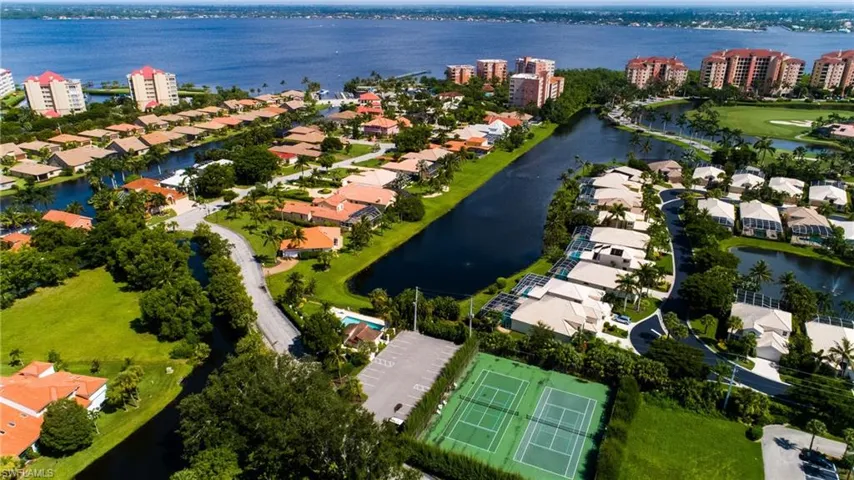 This photo reflects the tennis and pickle ball courts.
