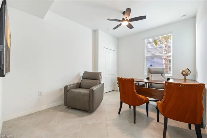 Guest bedroom being used as an office