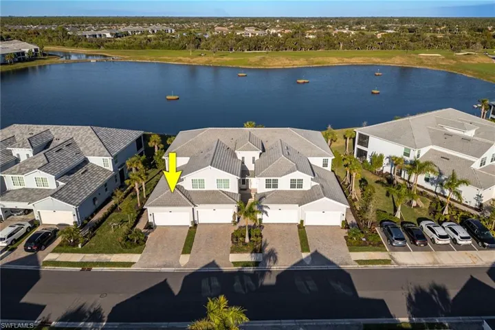 Aerial view of condo overlooking the lake