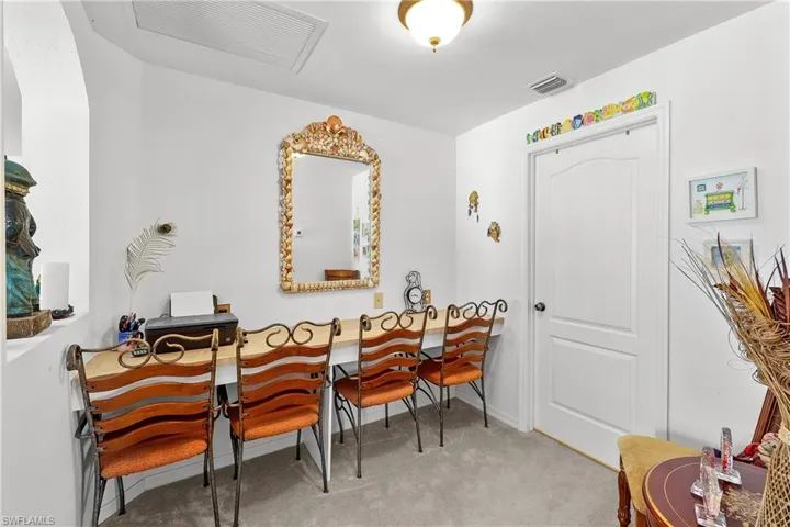 View of carpeted office space