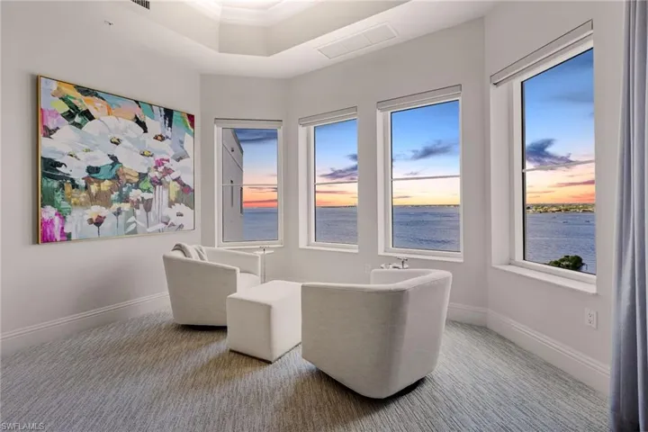 Soothing seating area in your primary suite.