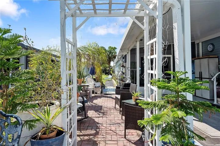 View of patio / terrace featuring a pergola