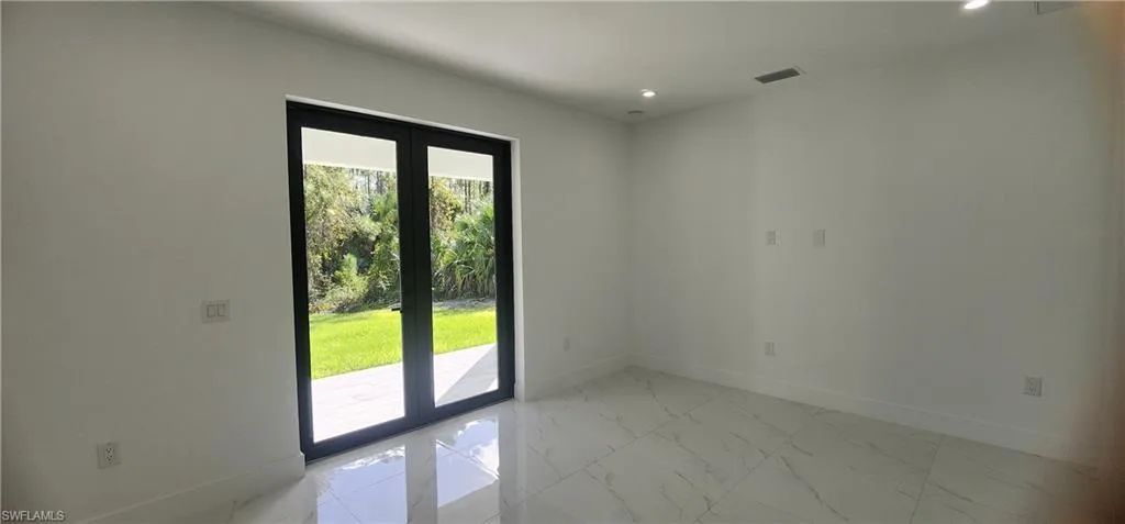 View of doorway to outside inside the master bedroom