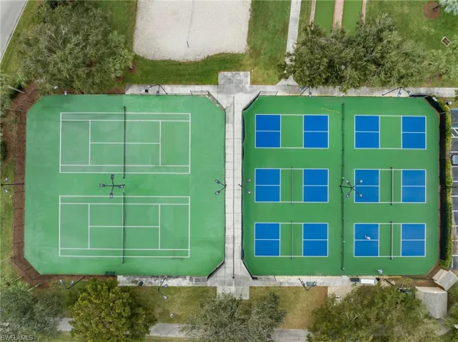 6 pickleball courts and 2 tennis courts