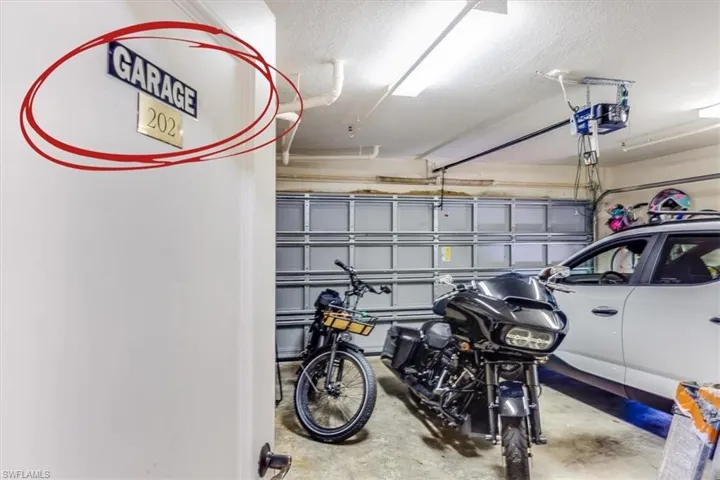 2 car garage, also great to use for storage