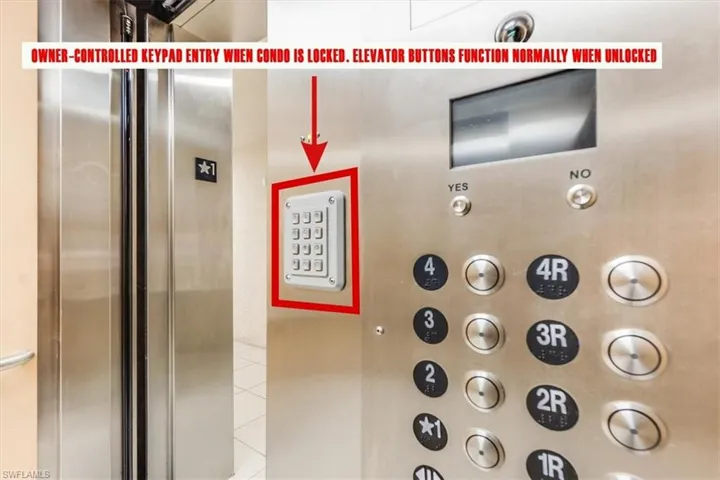 GREY pad is private residents keypad.