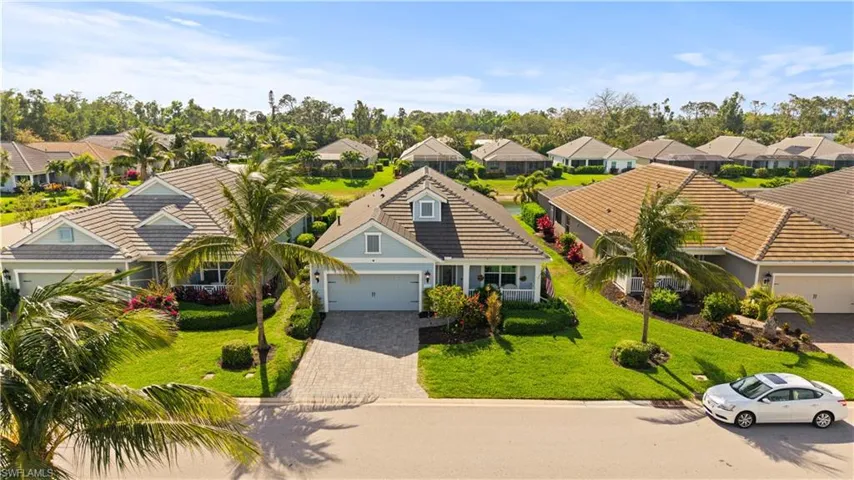Birds eye view of property with a residential view