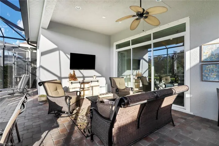 Lanai is extended to the width of the entire home.