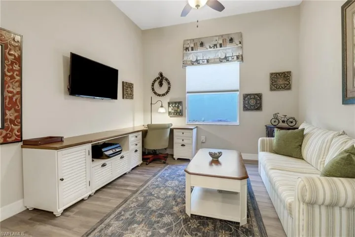 Work comfortably in the den (office) or it can be used as a third bedroom.