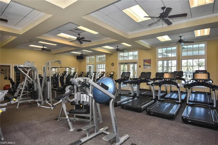 Fitness center.  Many fitness classes are offered or you can choose to work with a personal trainer.