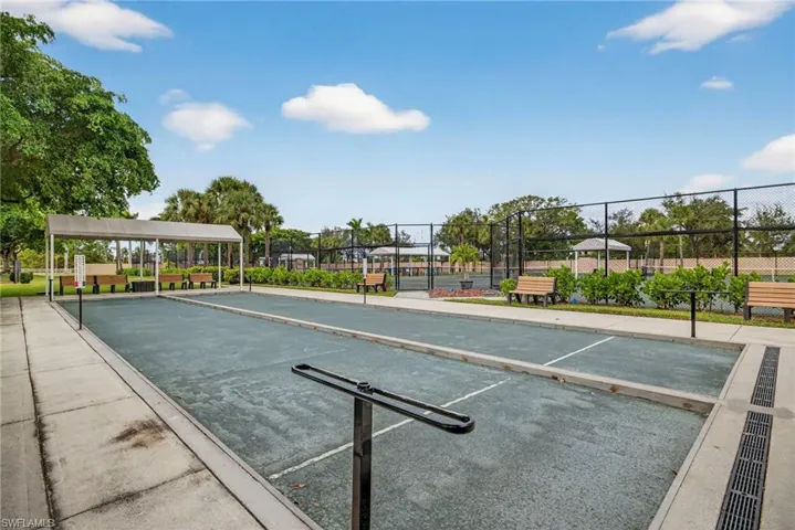 View of property's community featuring a bocce ball area