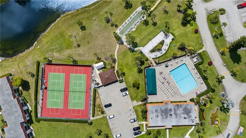 Bird's eye view of a large body of water