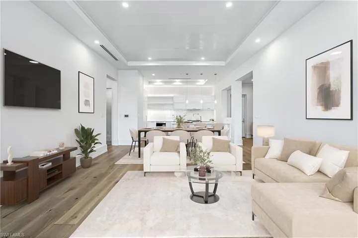 Living Room area virtually staged