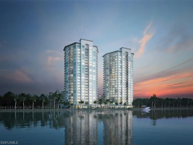 Riverfront view of Prima Luce twin towers