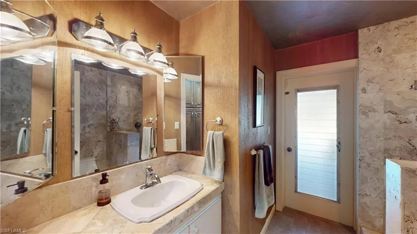 Bathroom featuring vanity