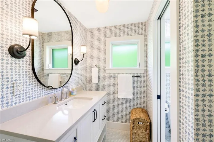 Secondary bathroom with vanity