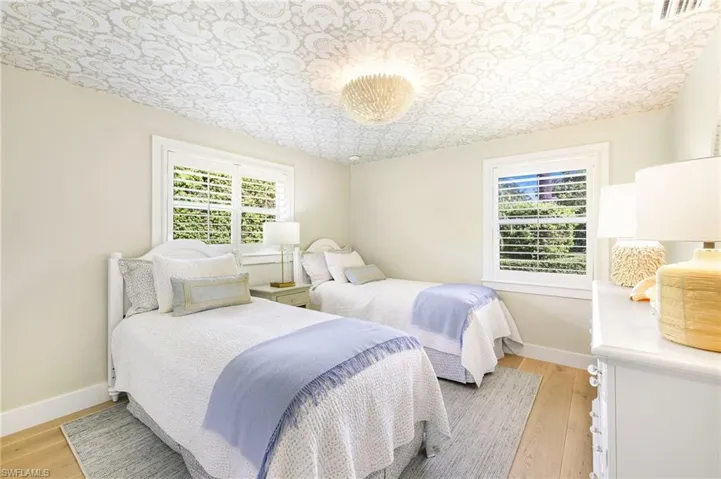 Spacious third bedroom with calming decor
