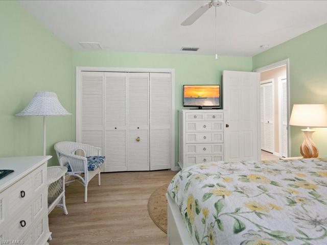 Guest bedroom features new luxury vinyl flooring, double closet, and ceiling fan. The guest bath is just outside the room.