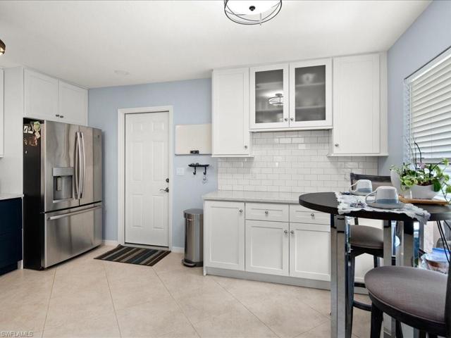 New storage cabinets against the back wall were added when the kitchen was updated in 2021.