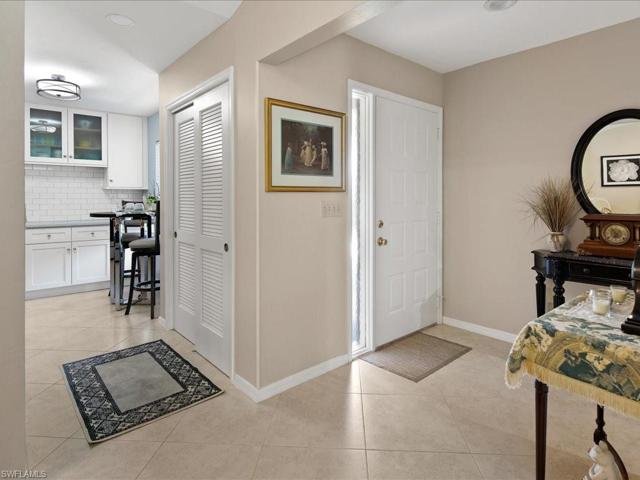 The eat-in kitchen is to the right of the foyer.  New kitchen (2021).