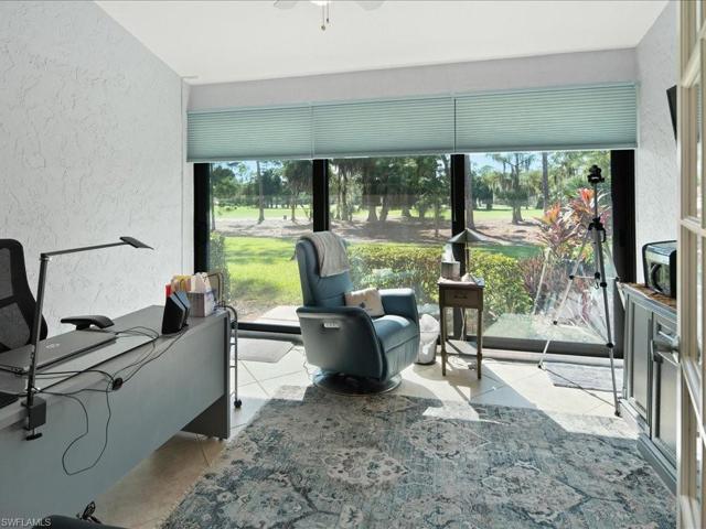 Currently used as a office, this can be used for extra guest space.  New hurricane sliders (2022) with sun shades and great golf views.