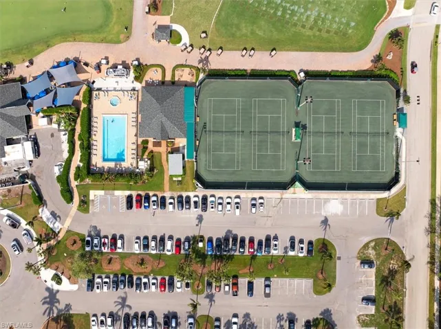 Birds eye view of property