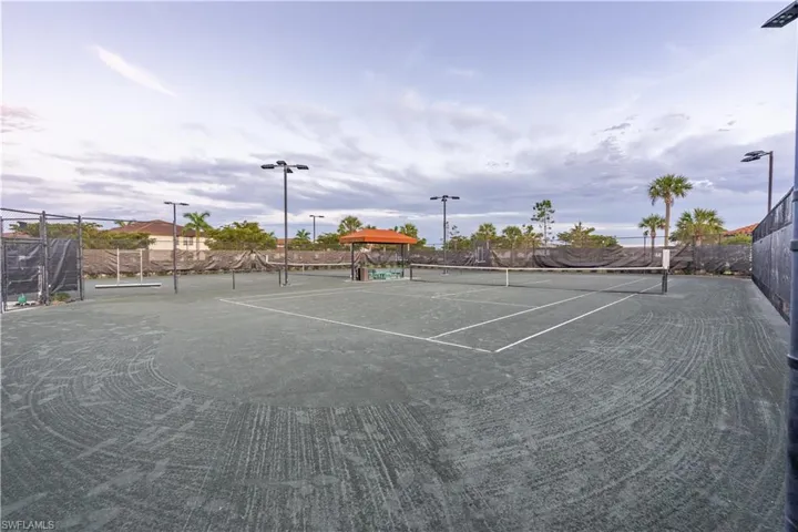 View of tennis court