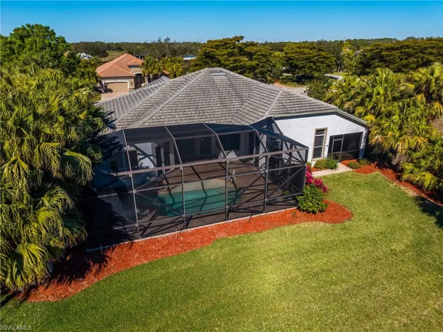 Aerial view of back of house