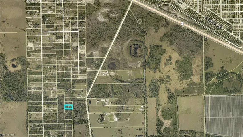 Aerial view of property's location