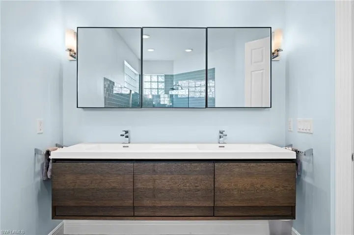 Bathroom with double vanity