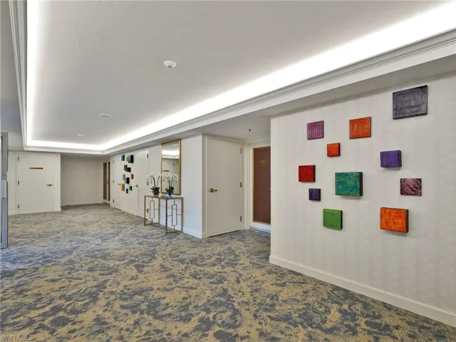 Lobby floor to unit entrance