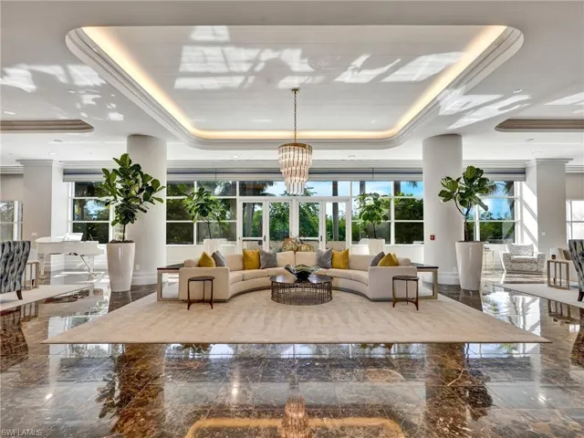Common area with crown molding