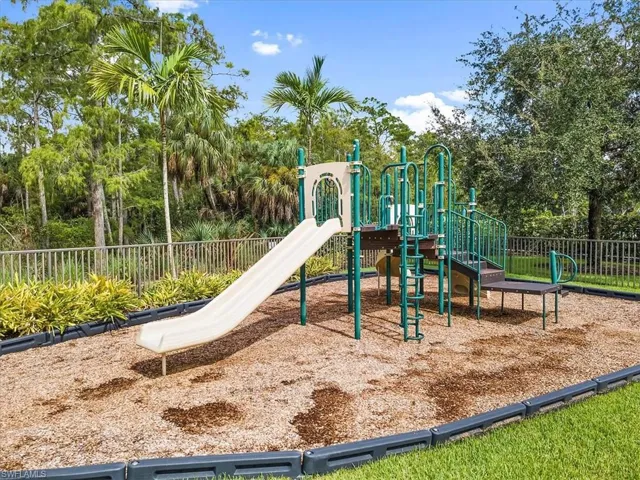 Communal playground with fence