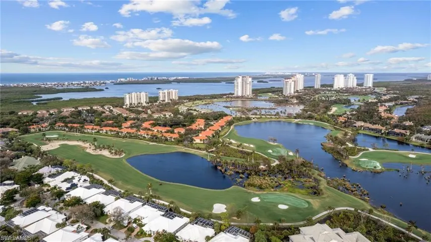 Golf, Towers and water, looking West