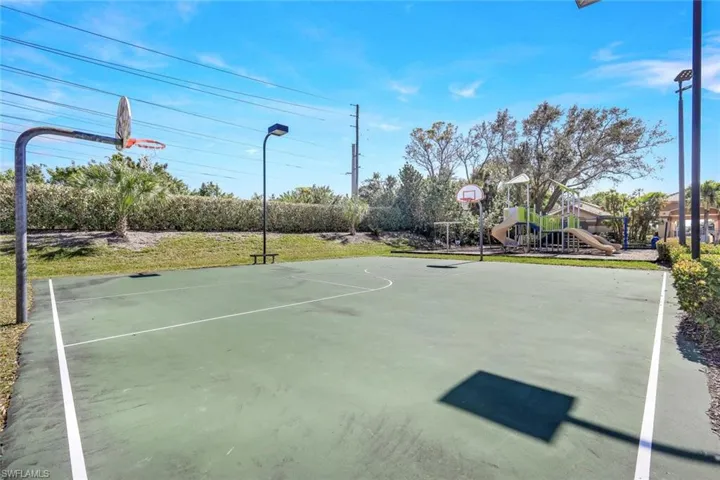Outdoor basketball court
