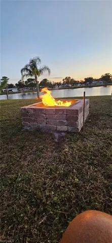 Outdoor fire pit for community use.