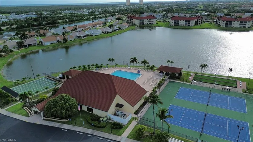 Bird's eye view of a large body of water