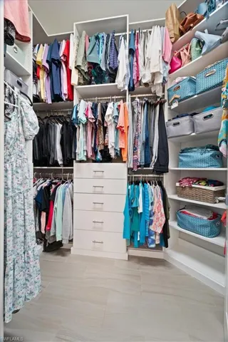 View of walk in closet