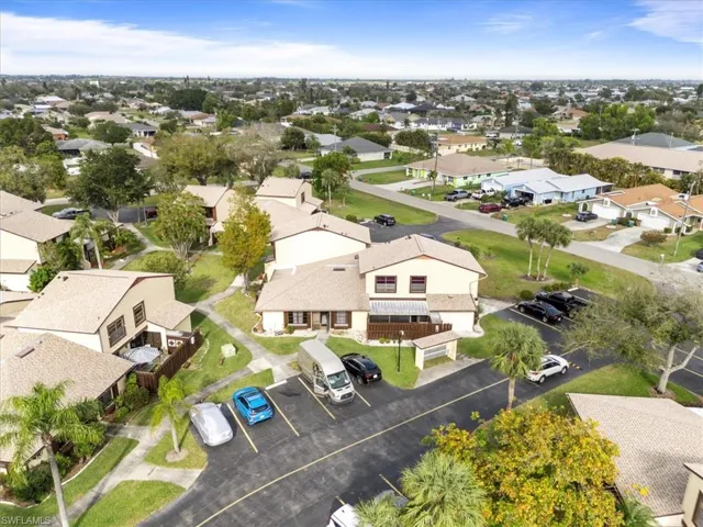 Aerial view of residential area