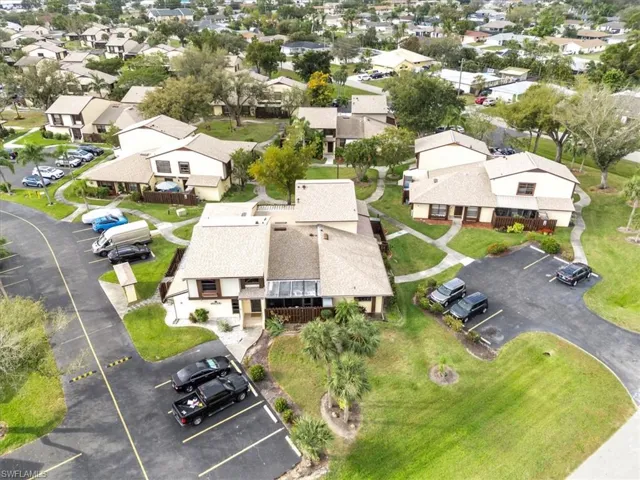 Aerial view of residential area