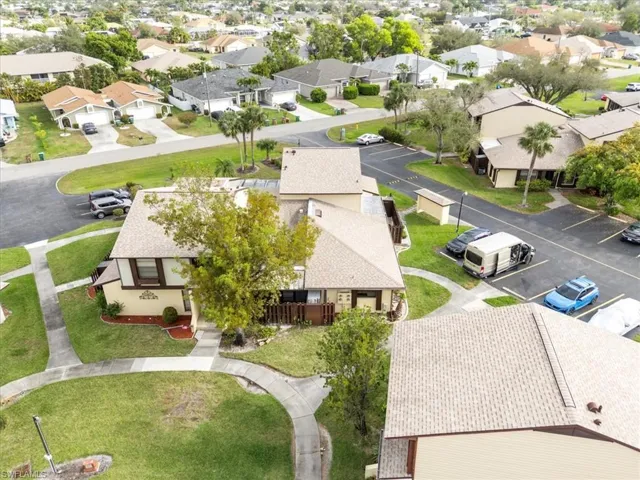 Aerial view of residential area