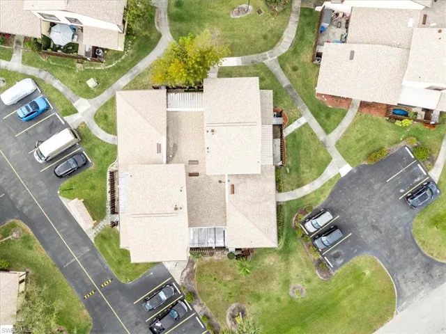 Aerial perspective of suburban area